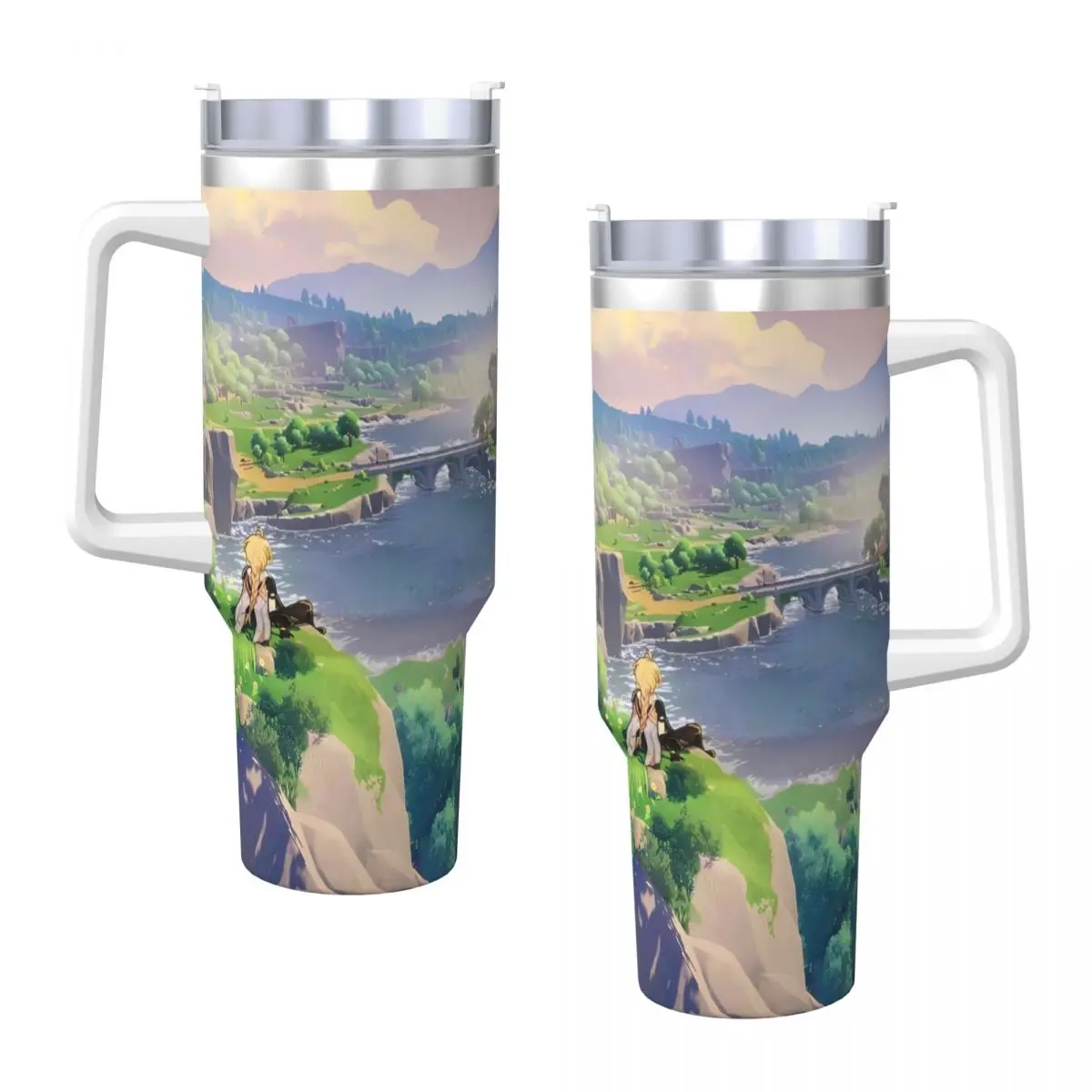 

Stainless Steel Tumbler Anime Game Genshin Impact Thermal Cups Portable Cold Drink Mugs Cup Travel Custom Water Bottle