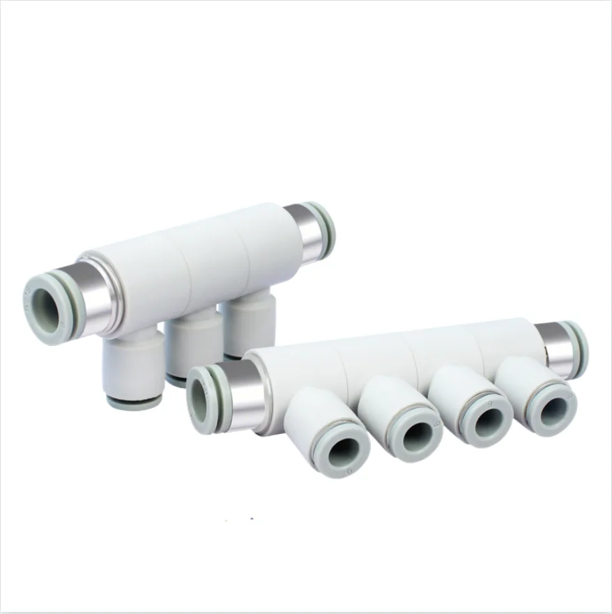

Pneumatic rotatable reducer five-way PHK8-4 quick connector, six-way PHD10-6 air pipe quick straight-through connector
