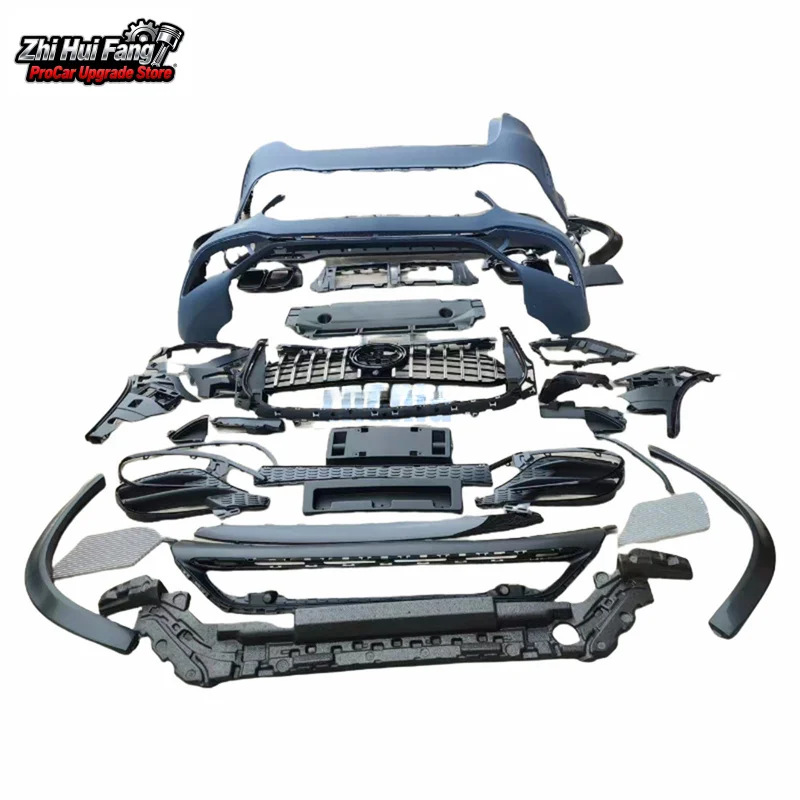 

Подходит для обвеса Mercedes-Benz нового популярного автомобильного бампера класса GLC W253, светодиодные фары, задние фонари в сборе