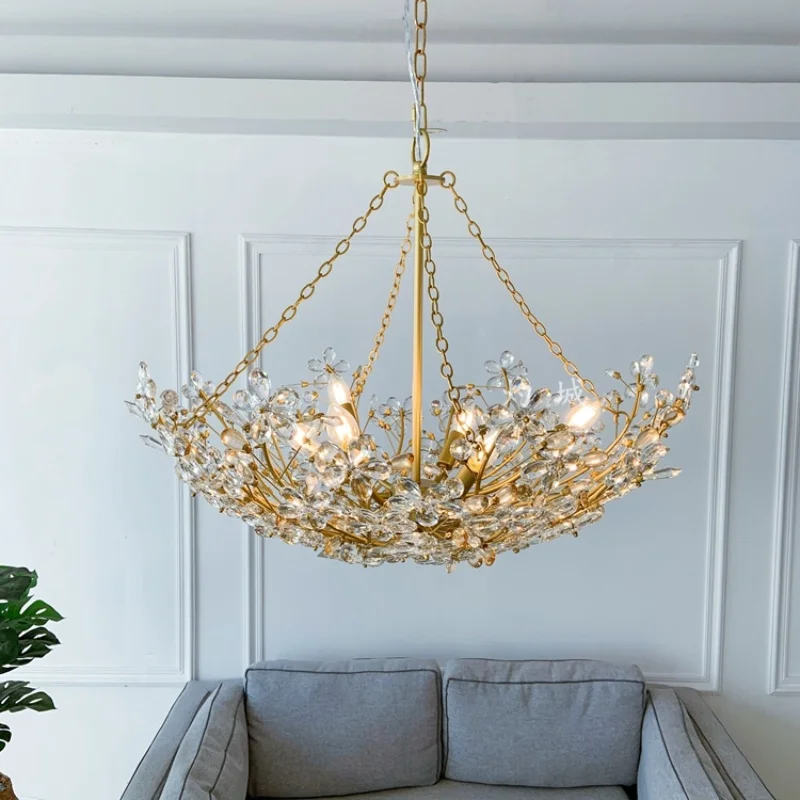 

American creative personality living room bedroom study chandelier; post-modern luxury crystal handmade designer ceiling light