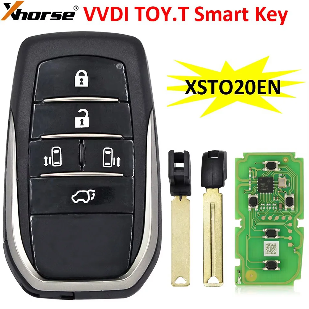مراجعة وتحليل منتج Xhorse Universal VVDI XM38 XM Smart Car Key XSTO20EN FENT.T مع 5 أزرار لـ Toyota TOY-T