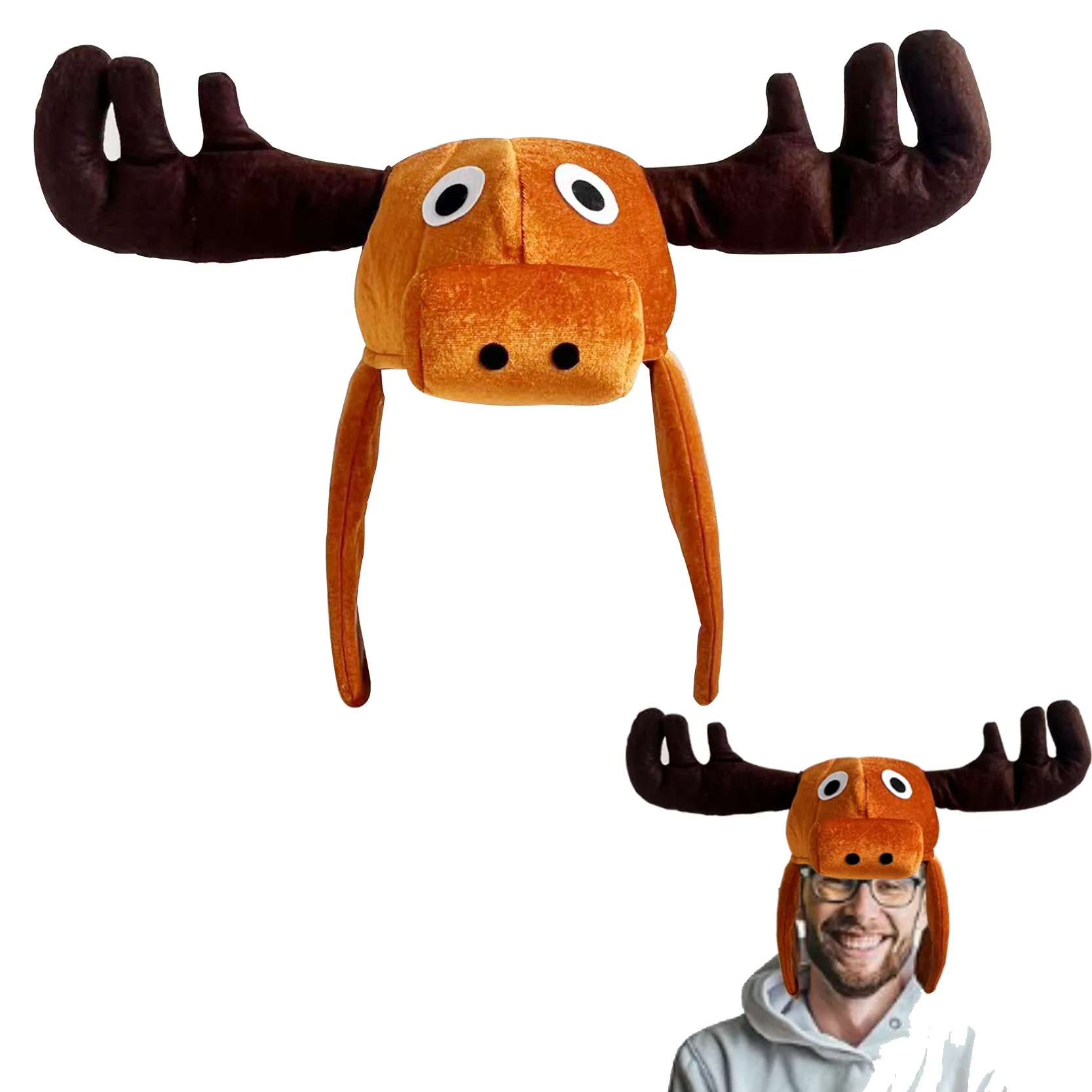 Hirschkopfhut, erschreckende Atmosphäre, Hirsch 99, Nächte im Wald, Hirsch, Plüschtiere, Film, Hirschspielzeug, Fans für Kinder, Halloween-Geschenke