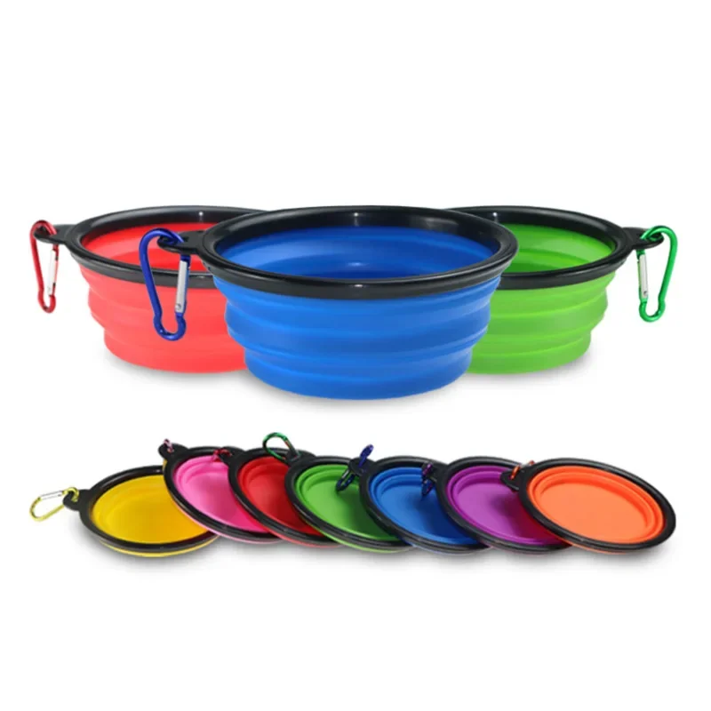 350ML/1000ML 1PC Collapsible Dog Bowls for Travel Dog Portable Water Bowl for Dogs Dish for Traveling Camping Walking