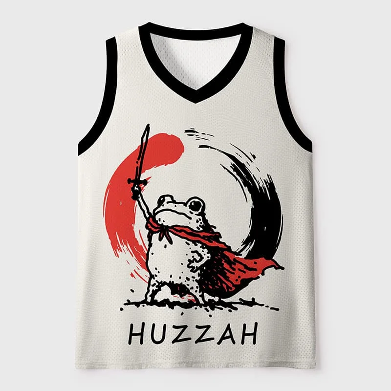2026 new V-neck mesh basketball sports vest, Japanese ukiyo-e animal print sleeveless fitness muscle breathable sports jersey
