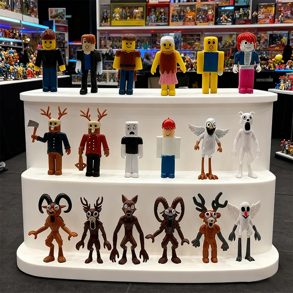 18個/セット 森の99夜 フィギュアセット プラスチック製おもちゃギフト フクロウ ヤギ オオカミ 鹿 - 森の動物と自然をテーマにしたコレクタブル