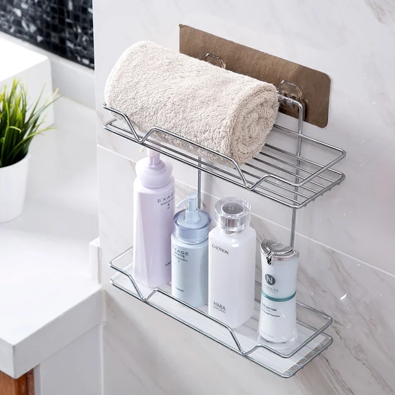 Corner Shelf Shower Strong Suction Stainless Steel Shelves Bathroom Shelf Shower Shelf Shampoo Holder Shower Basket