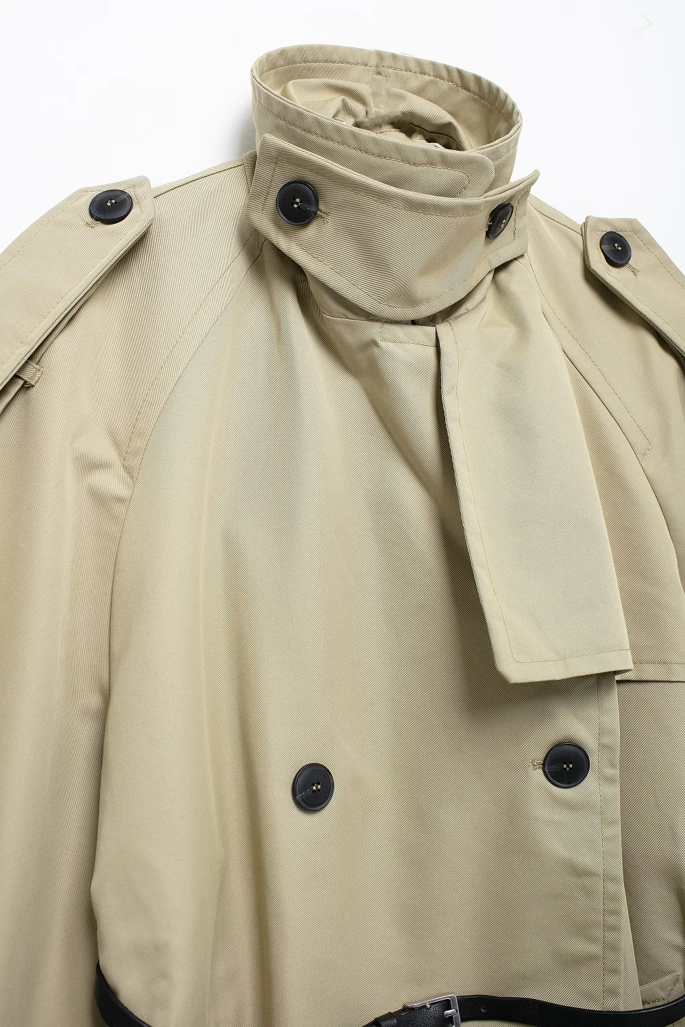 Tangada 2024 Women Khaki Classic Trench Coat with Belt Elegant Female Windbreak 3H843