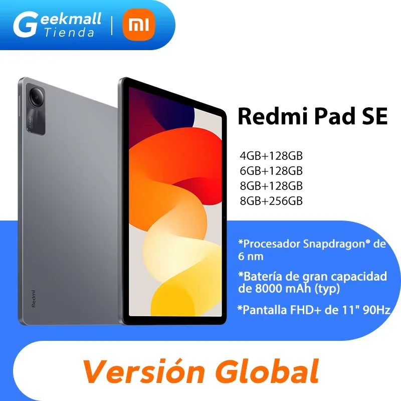 Global Version Xiaomi Redmi Pad SE Mi Tablet 8000mAh Large Battery Snapdragon® 680 Quad speakers Dolby Atmos® 90Hz 11