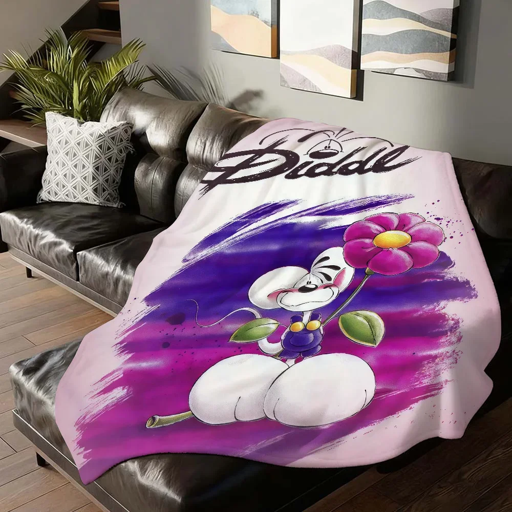 

Cartoon Cute DDiddl Blanket for Sofa Office Bed Plane Travel Sleep Read Relax Camping Soft and Warm