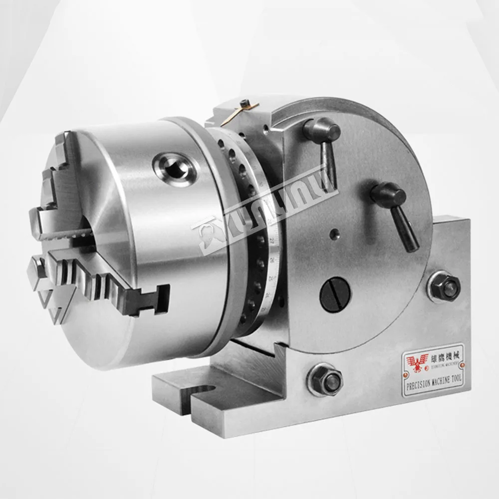 Imagem -03 - Cabeça de Indexação Universal para Fresadoras Cabeça Divisória Mandril de Mandíbulos Eixo Rotativo Cnc com Cabeçote Traseiro Cnc 160 mm