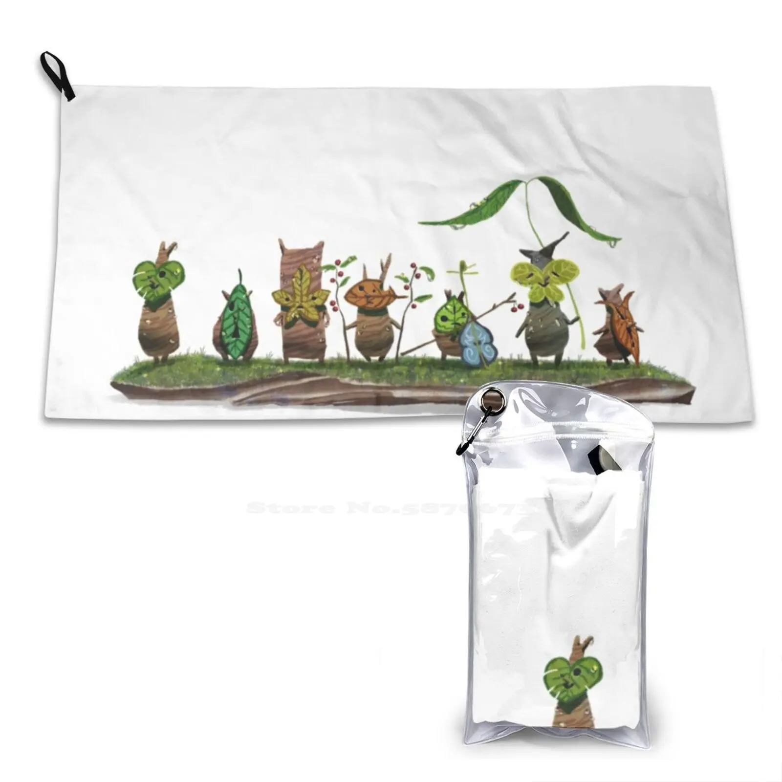 Plant Spirits Soft Towel Quick Dry Beach Towel Plant Spirit Korok