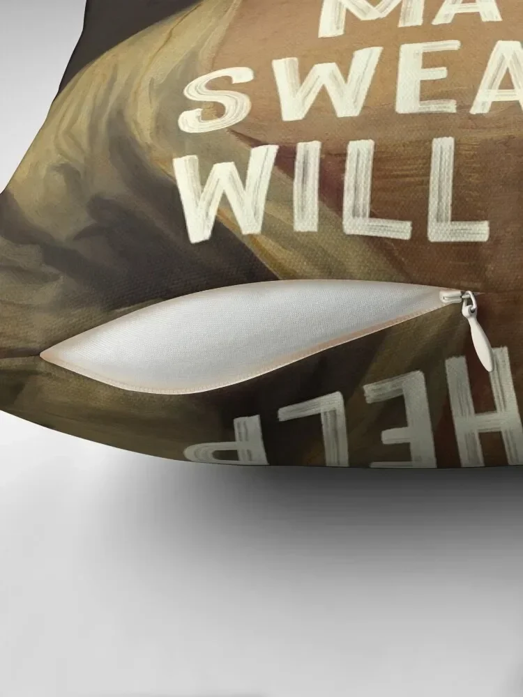 Maybe Swearing Will Help Throw Pillow christmas pillow case Cushion Cover For Sofa pillow