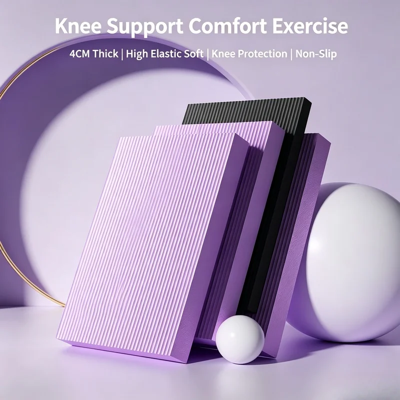 Thick Yoga Knee Pad Mat, Non‑Slip Plank Support Cushion, Ab‑Roller Kneeling Pad for Home Gym Workout Balance Training