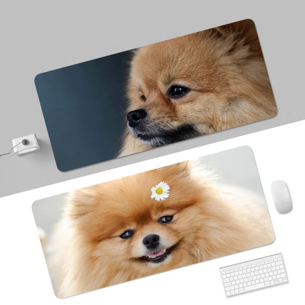 Cute Pomeranian Dogs Large XXL Keyboard Mat Table Mat Students Gamer Desktop Mousepad Gaming Mouse Pad For Teen Girls Bedroom