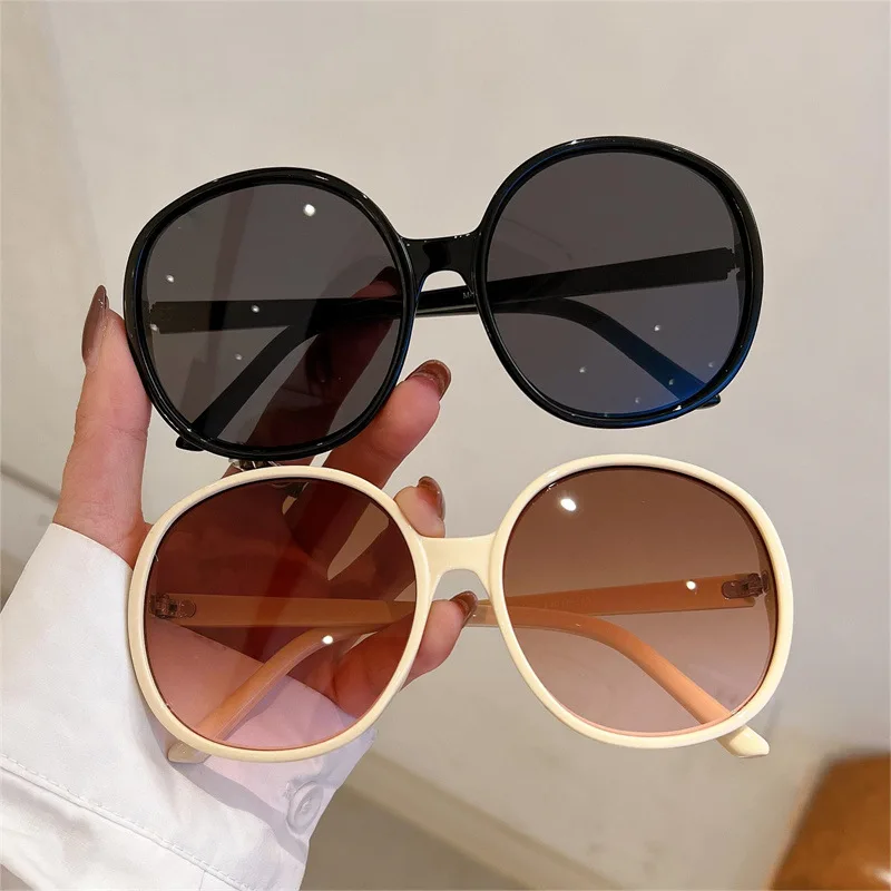Luxury Brand Designer Round Sunglasses Women For Men 2023 Vintage Fashion Sun Glasses Trendy Punk Oversized Big Frame Shades