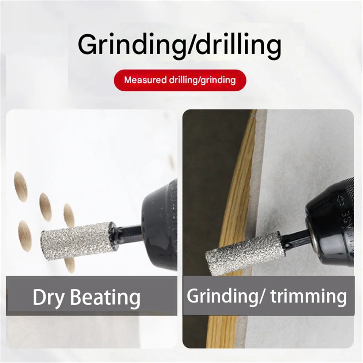 

A002 5PCS Dry Diamond Milling Drill Bits Enlarging Hole Dry Drilling Core Bit 6/8/10/12mm Edge Grinding Drilling Tool