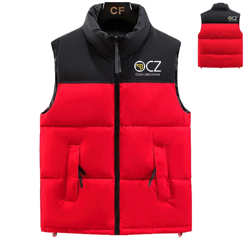 CZ Ceska Zbrojovka Winter men's down jacket Printing Thicken Warm Coat Casual Fashion Popular down Cotton Jacket down vest