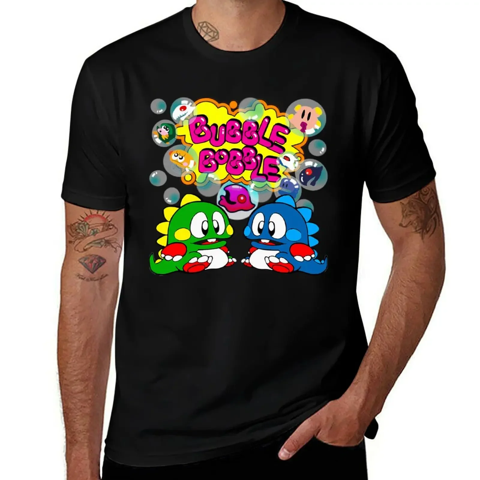 Bubble Bobble T-Shirt graphic t shirt vintage anime t shirts men tshirt