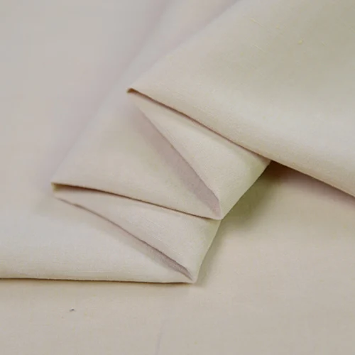 Beige silk blending linen fabric silk linen blended fabric 36momme 45\