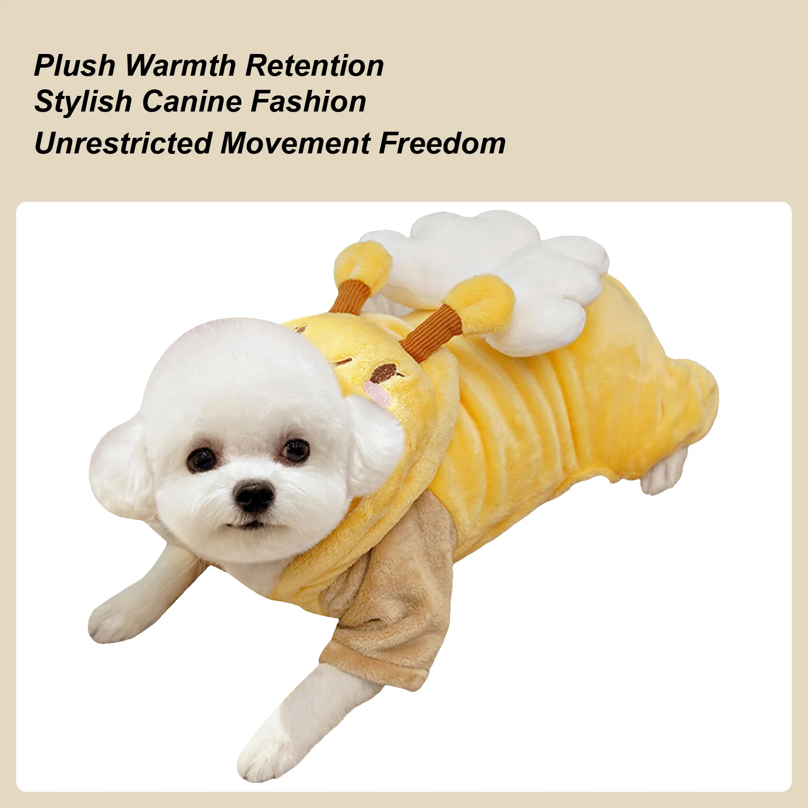 

Толстовки с капюшоном для собак, дизайн пчелы, фланелевая одежда, зимний свитер для маленьких собак, толстовка для маленьких, средних, больших пород, собак, домашних щенков, домашних путешествий