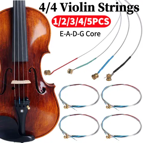 Violin Strings 4/4 Professional Violin Fiddle String E-A-D-G Core Musical Instrument Parts Aluminum Violin Accessories
