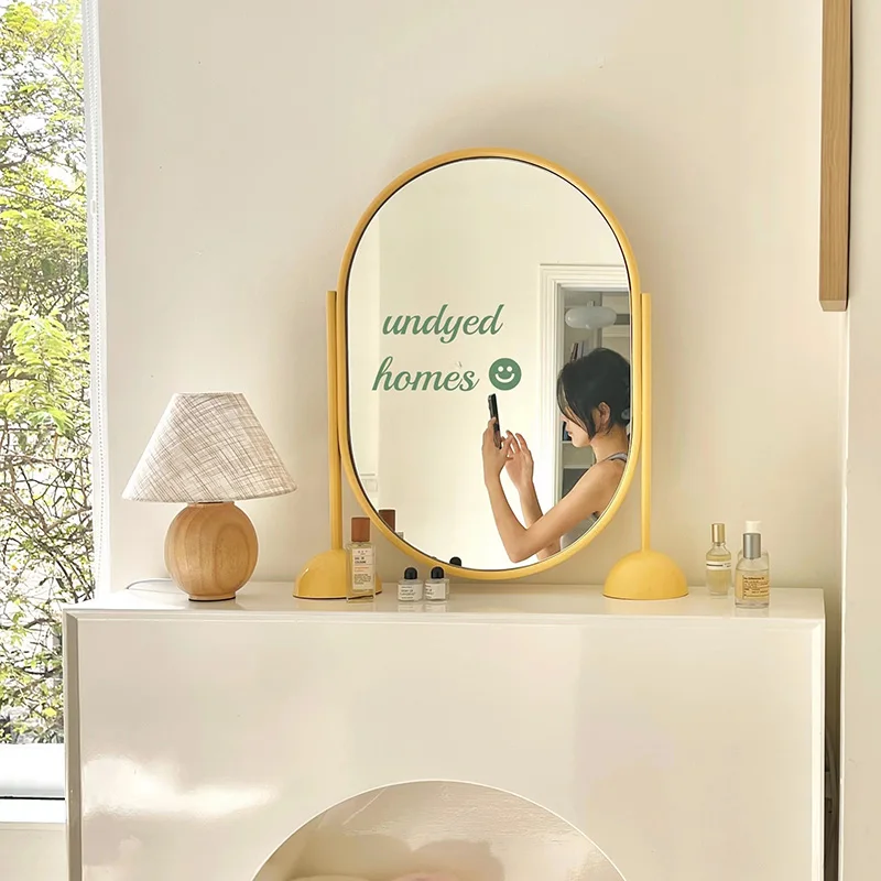 Standing Mirror Vanity Bathroom Shaving Arch Round Bedroom Desk Shower Toilet Mirror Table Espejo Cuerpo Entero Home Decorative