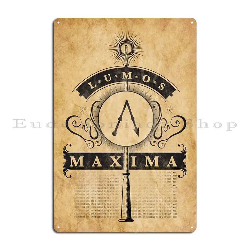 Lumos Maxima Chart Metal Plaque Wall Mural Garage Create Garage Character Tin Sign Poster