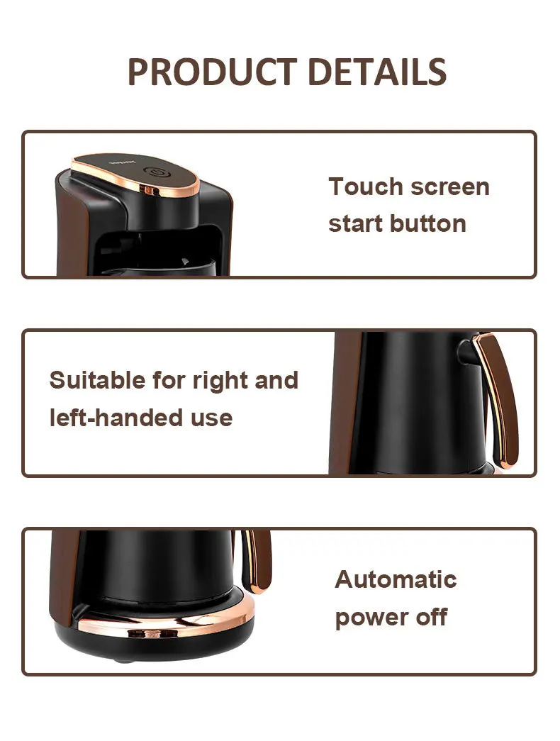 صانع القهوة الكهربائية المشروب الشاي المشروب الحليب المشروب القهوة 250 مللي كوب واحد صانع القهوة التركية 550 واط