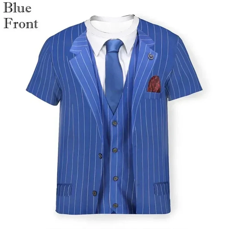 

Suit 3D Printed T-shirt for Men High Quality Male Personality Business Suit 3D Printed Design T-shirt Summer Top