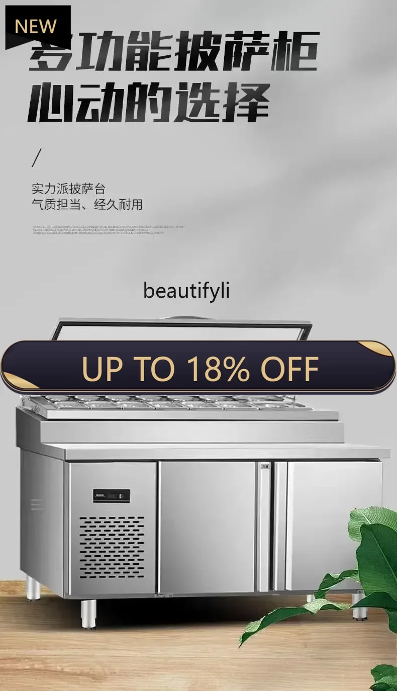 

Z189 YH A56 Commercial salad dressing multi-functional fruit fishing display cabinet operation refrigeration table