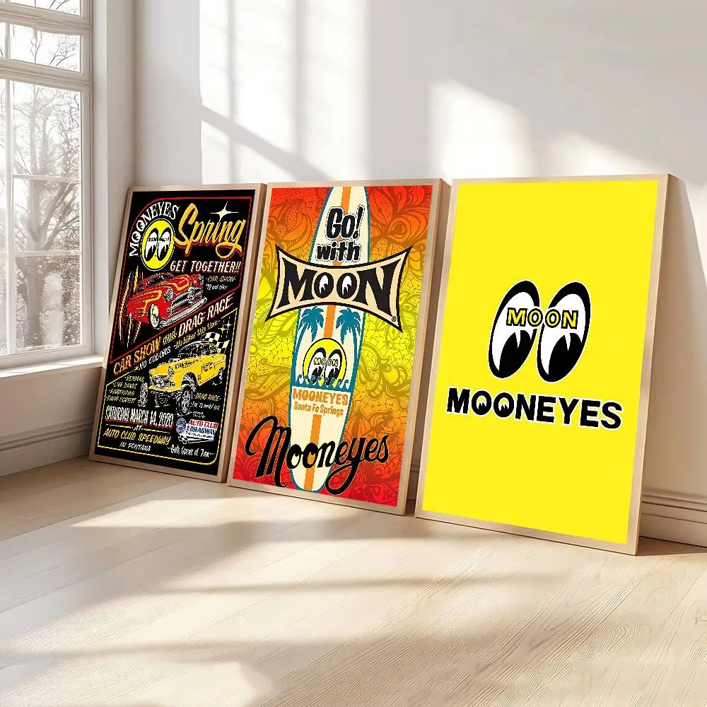 M-Mooneyes Print Anime Posters Sticky Waterproof Paper Sticker Coffee House Bar Kawaii Room Decor