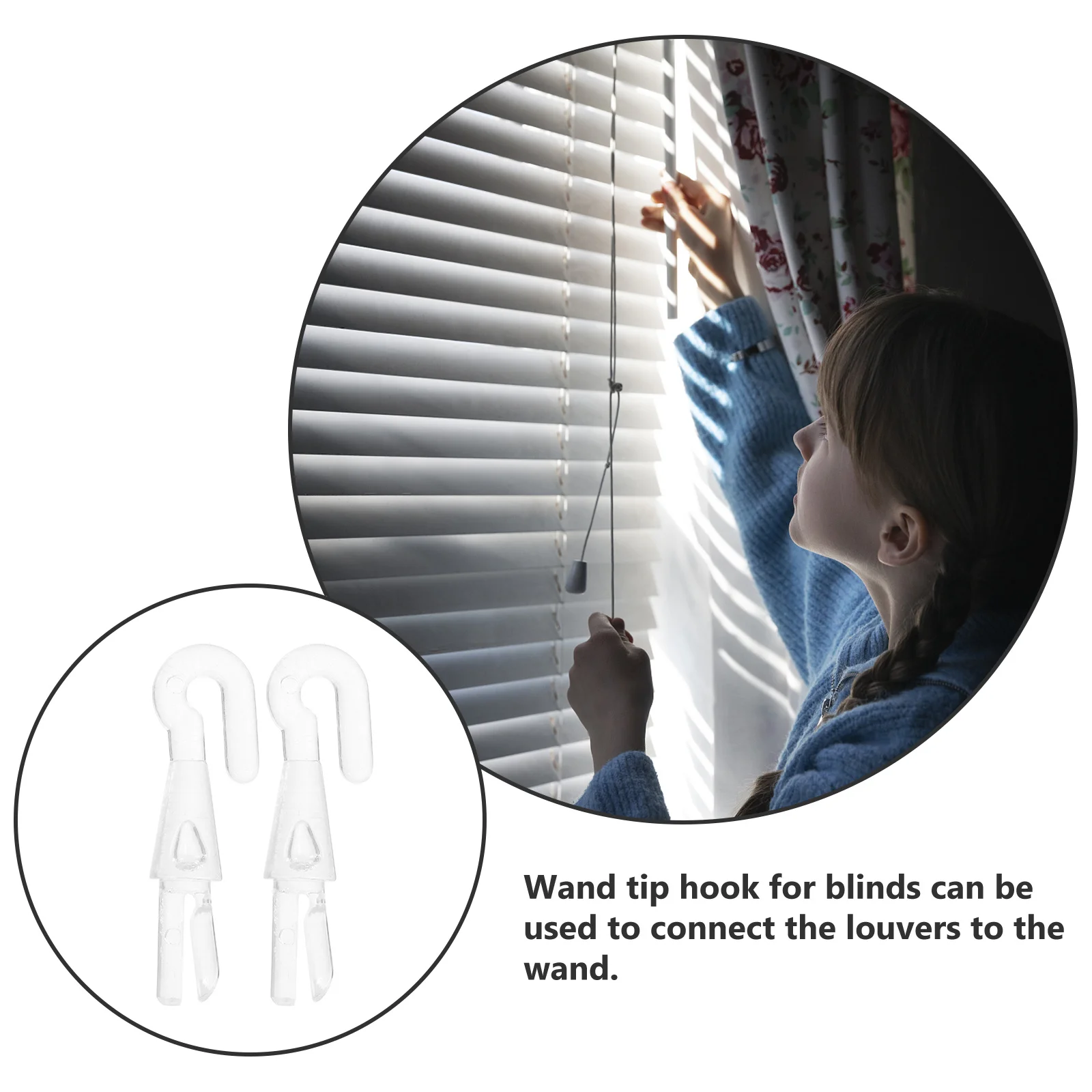 

6pcs Tip For Blinds Blind Wand Hook Replacement Vertical Blinds Replacement Parts Window Blind Tilt Wand Hook Tip Connector Home