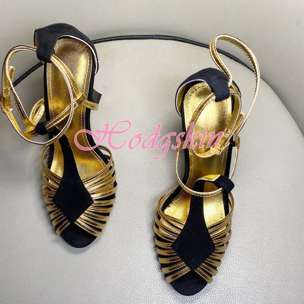 Straps Hollow Heart Heels Sandals Ankle Buckles Stiletto Heels Women Sexy Shoes Summer Party Runway Designer Sandals Fashion