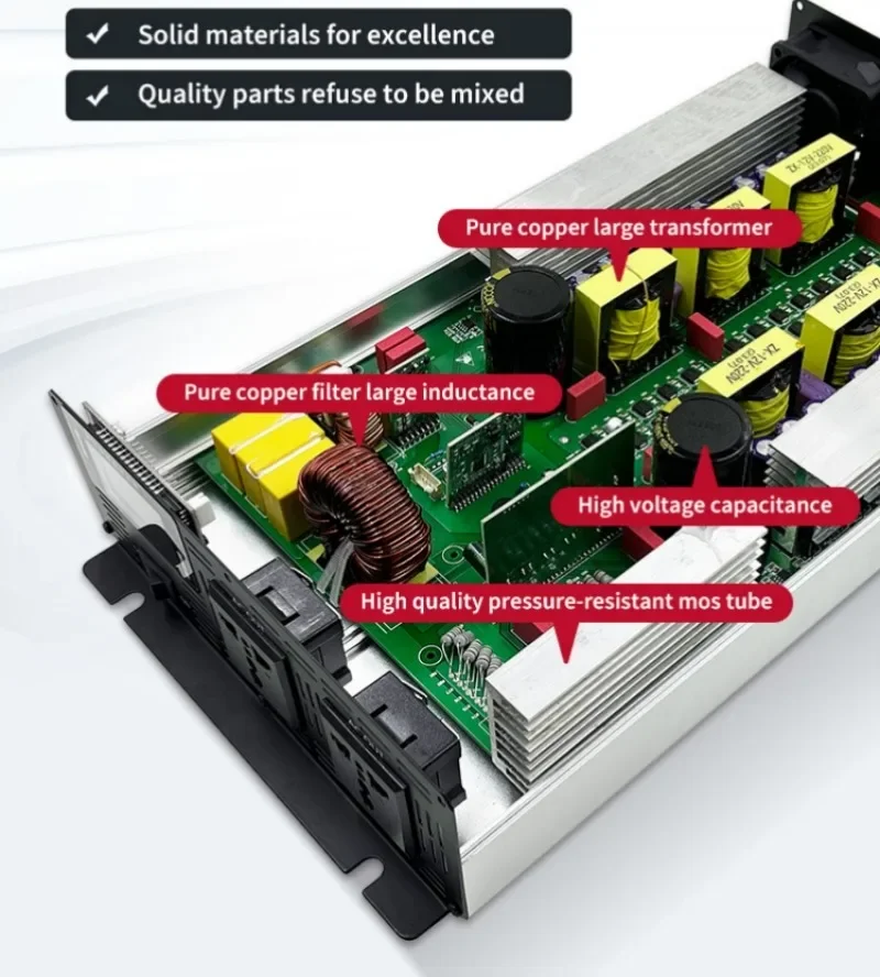 نقية شرط لموجة العاكس تيار مستمر 12 فولت إلى التيار المتناوب 220 فولت/110 فولت 1000 واط 1600 واط 3000 واط 4000 واط 5000 واط 6000 واط محول طاقة سيارة عاكس للطاقة الشمسية #3