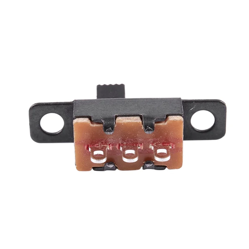 100 Pcs ON/ON 2 Position 1P2T SPDT Mini Panel Slide Switch Solder Lug SS12F1-G3-A68E