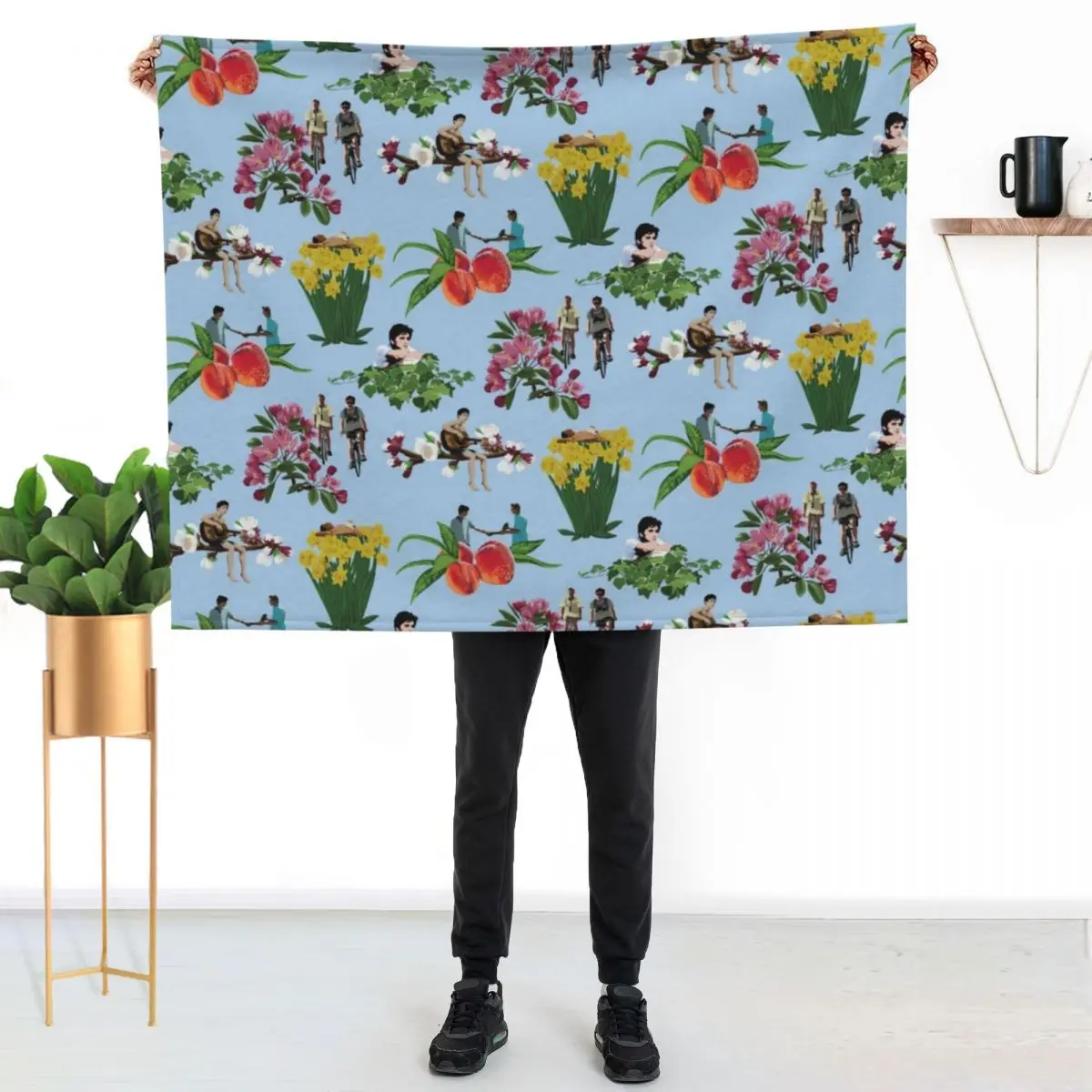 Call Me By Your Name Pattern Throw Blanket warm winter Plaid Multi-Purpose Fashion Sofas Luxury Brand Large Blankets