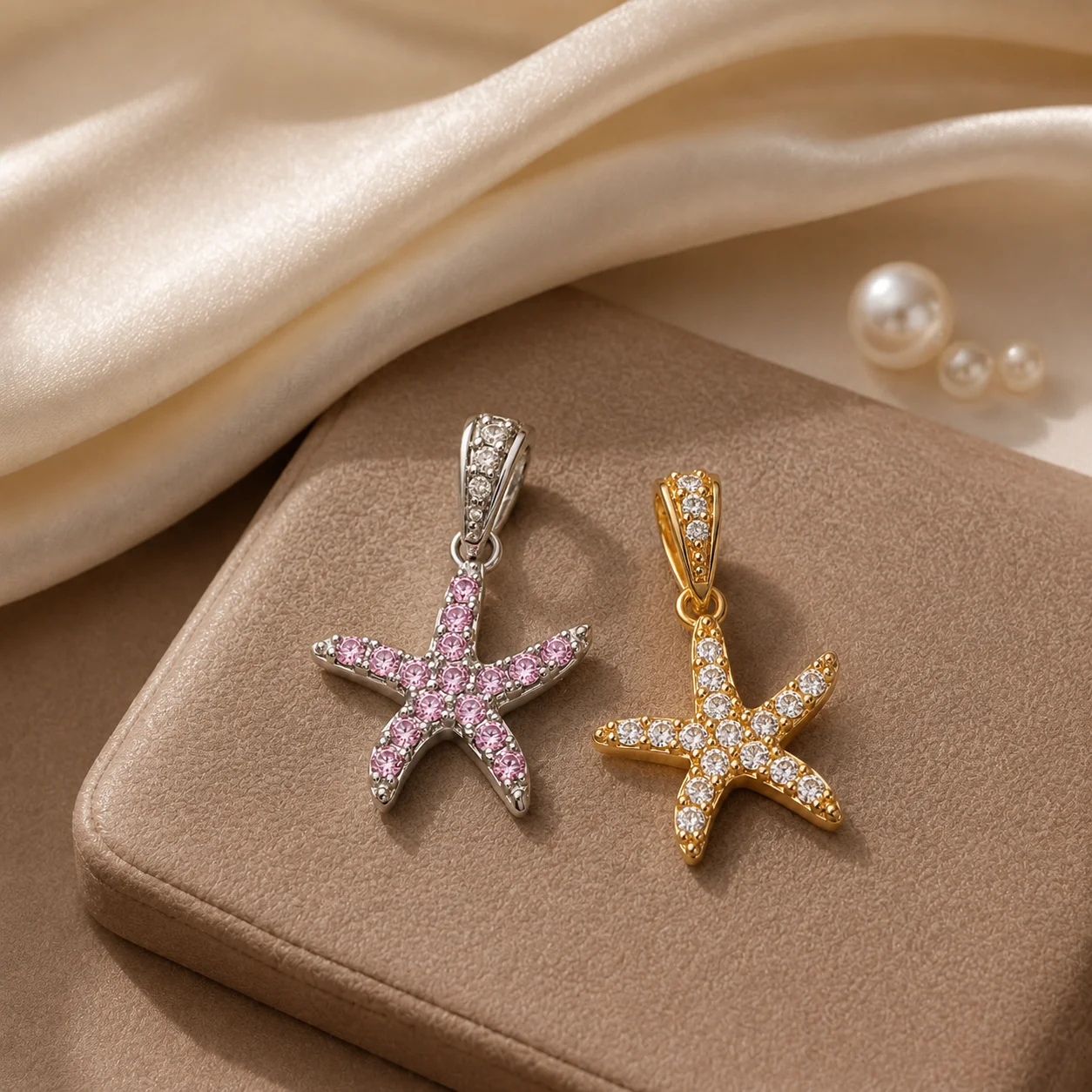 ZHENL Niedliche Y2K Ästhetik Ozean-Serie Tier-Anhänger Charms Vergoldeter Edelstahl DIY Kette Jubiläums-Geburtstags-Schmuck – Detail 37