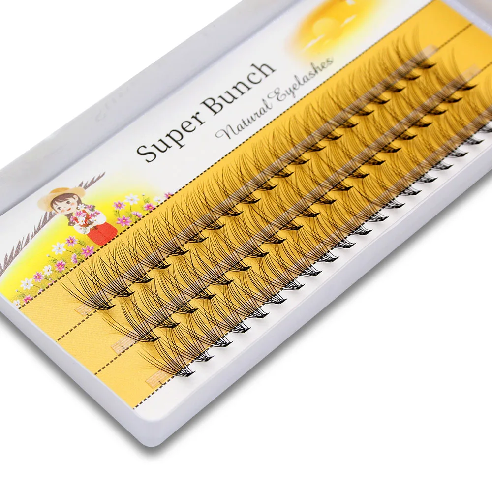 سوبر باقة لينة المنك 10D الرموش الفردية العنقودية روسيا حجم رمش تمديد مسبقة الصنع مروحة كاذبة الحرير جلدة ماكياج أداة