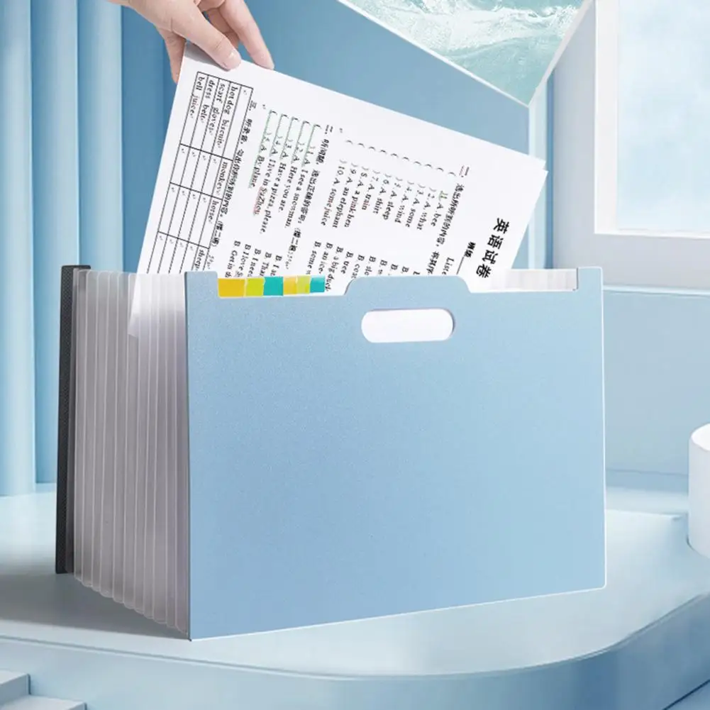 

13 Pockets Accordion File Folder Expanding Vertical File Organizer With Colored Labels For Bill Receipt Papers Office School