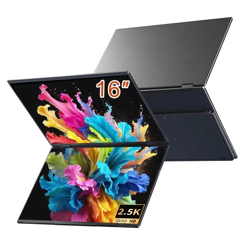 New 2.5K Ultra-Thin Lightweight 60hz Dual Screen Portable Monitor 16 Inch 2560X1600 Resolution LCD Portable External Screen