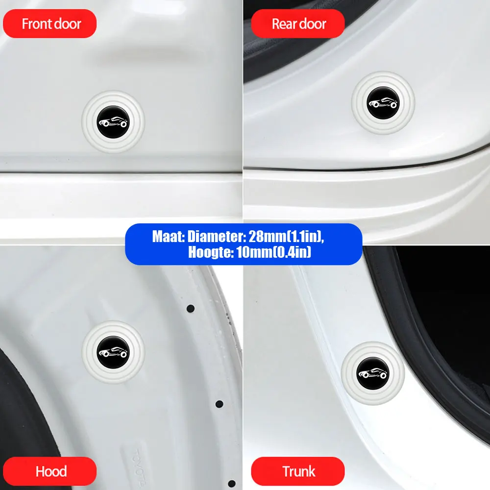 10 szt. Podkładki odporne na wstrząsy do zamykania drzwi świecące paski antykolizyjne uniwersalne drzwi samochodu cicha uszczelka amortyzujące