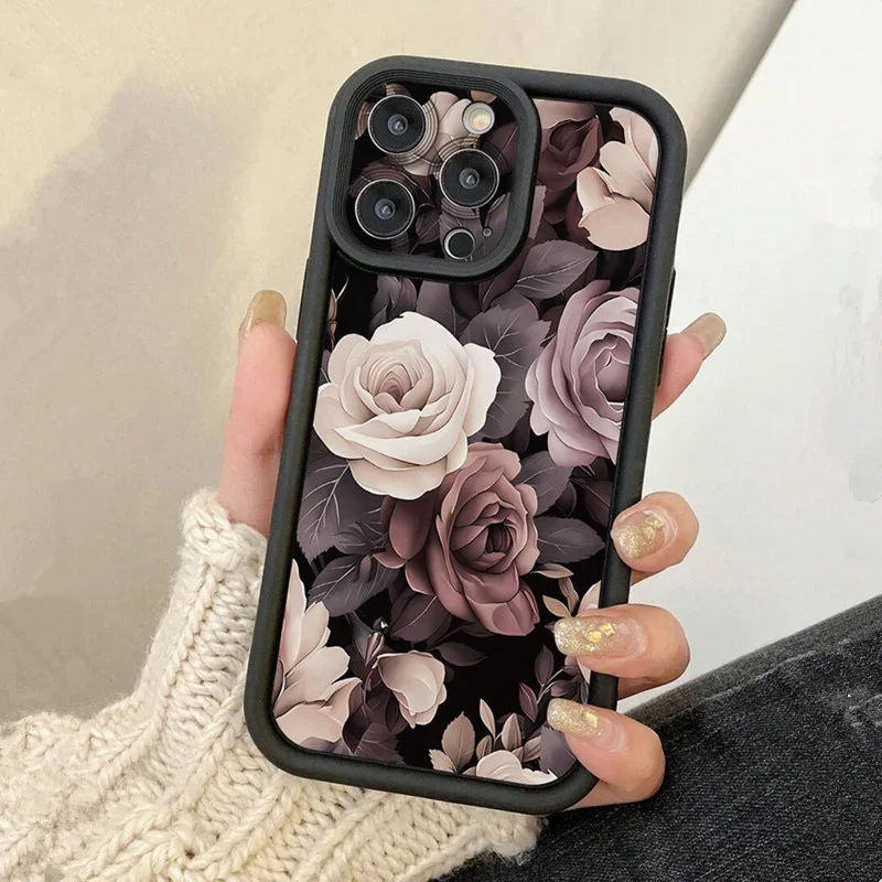 Floral Design Thickened Anti-Drop Phone Case For Xiaomi 14T 13 12 11 Lite 5G 14 13T 12T Poco M6 X6 X5 F5 F6 Pro Shockproof Cover