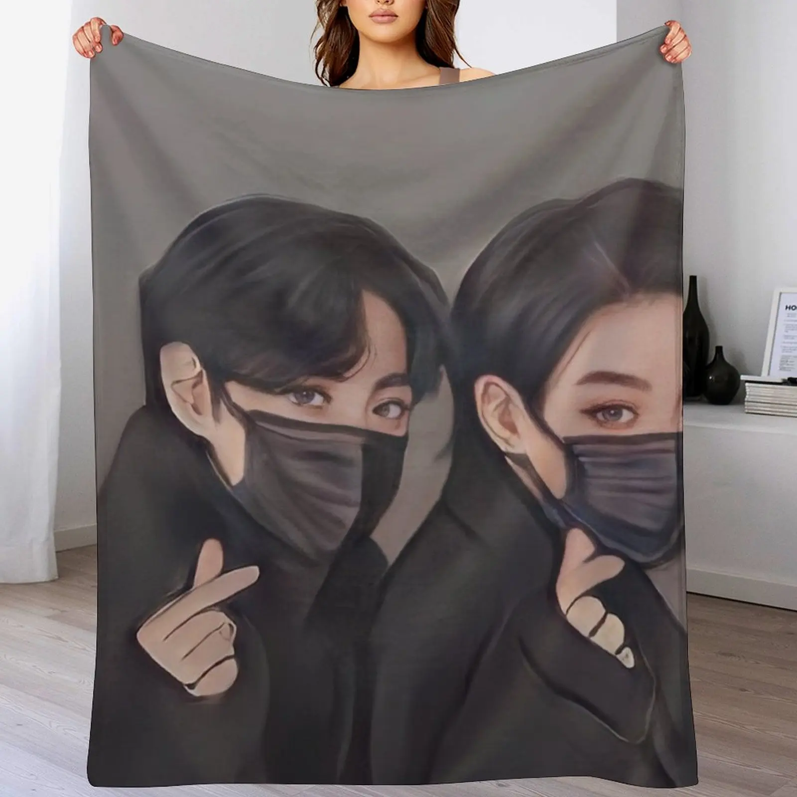 

Taekook Throw Blanket Luxury Brand Warm Blankets