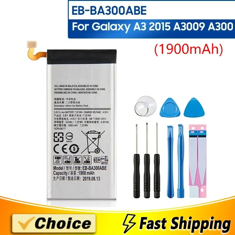 NEW Replacement Phone Battery EB-BA300ABE For SAMSUNG GALAXY A3 A3000 A3009 A300X 1900mAh