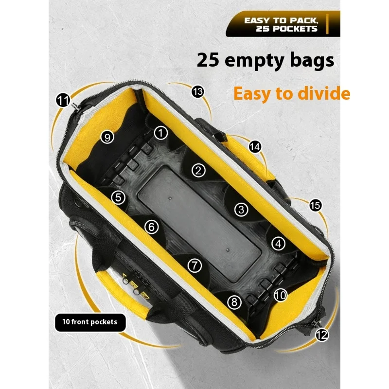 Сумка для инструментов Прочная и прочная, портативная универсальная сумка для хранения электриков, ремонтная холщовая сумка для инструментов