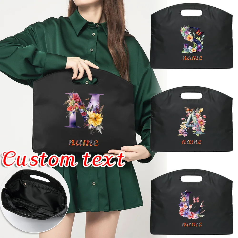 Personalized Customized Name Handheld Briefcase Large Capacity Document Handbag Business Laptop Bag Case Business Office Bags