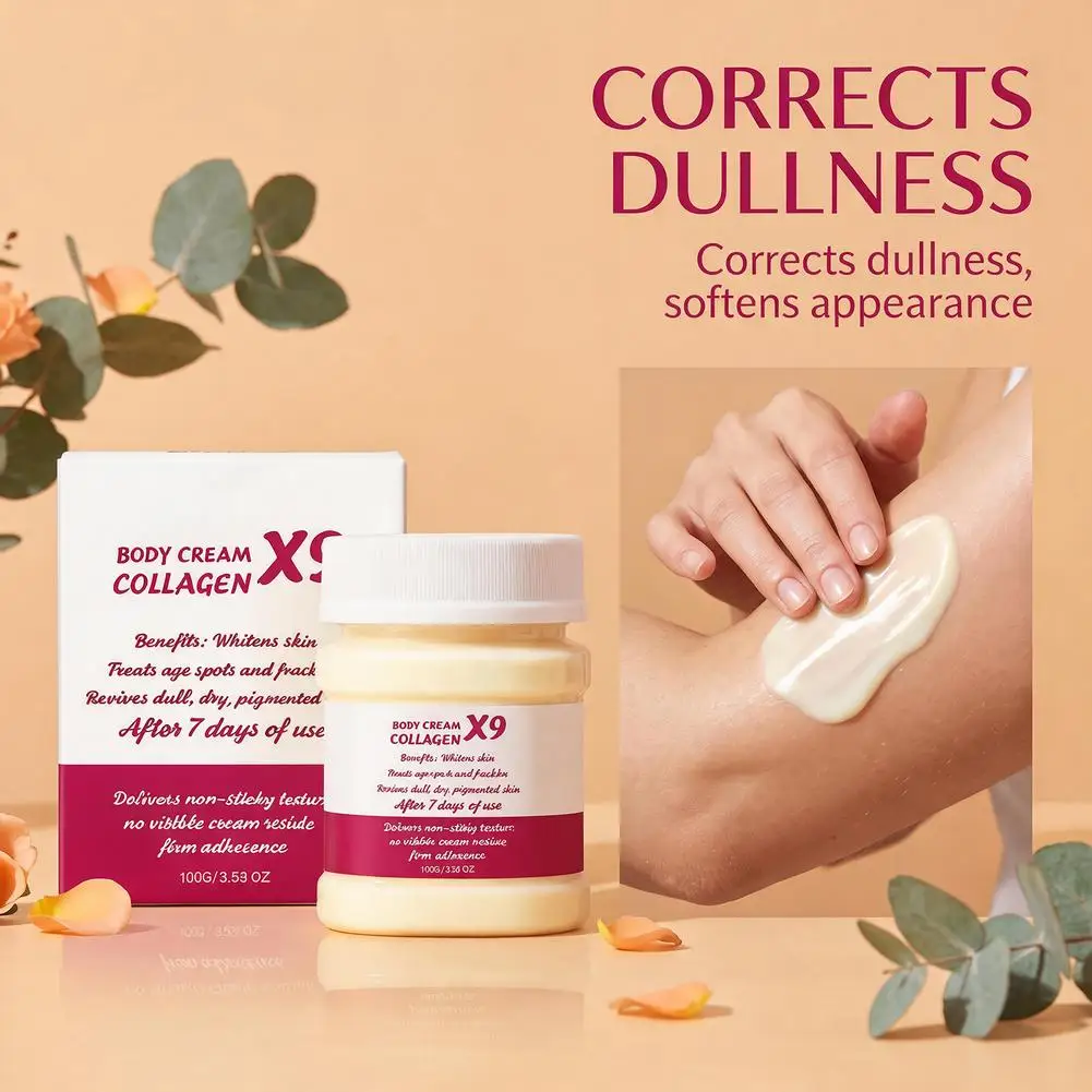 100g Collagen Body Cream Age Spot Freckle Whitening Brighten Body Lotion Nourish Revive Dull Dry Pigmented Skin Body Moisturizer