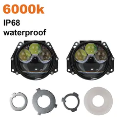 3 Inch Bi Led Projector Lens Halo Lights H4 H7 9005 9006 Car Headlights Hella 3R Angel Eyes High Low Beam LED Auto Lamps Kits