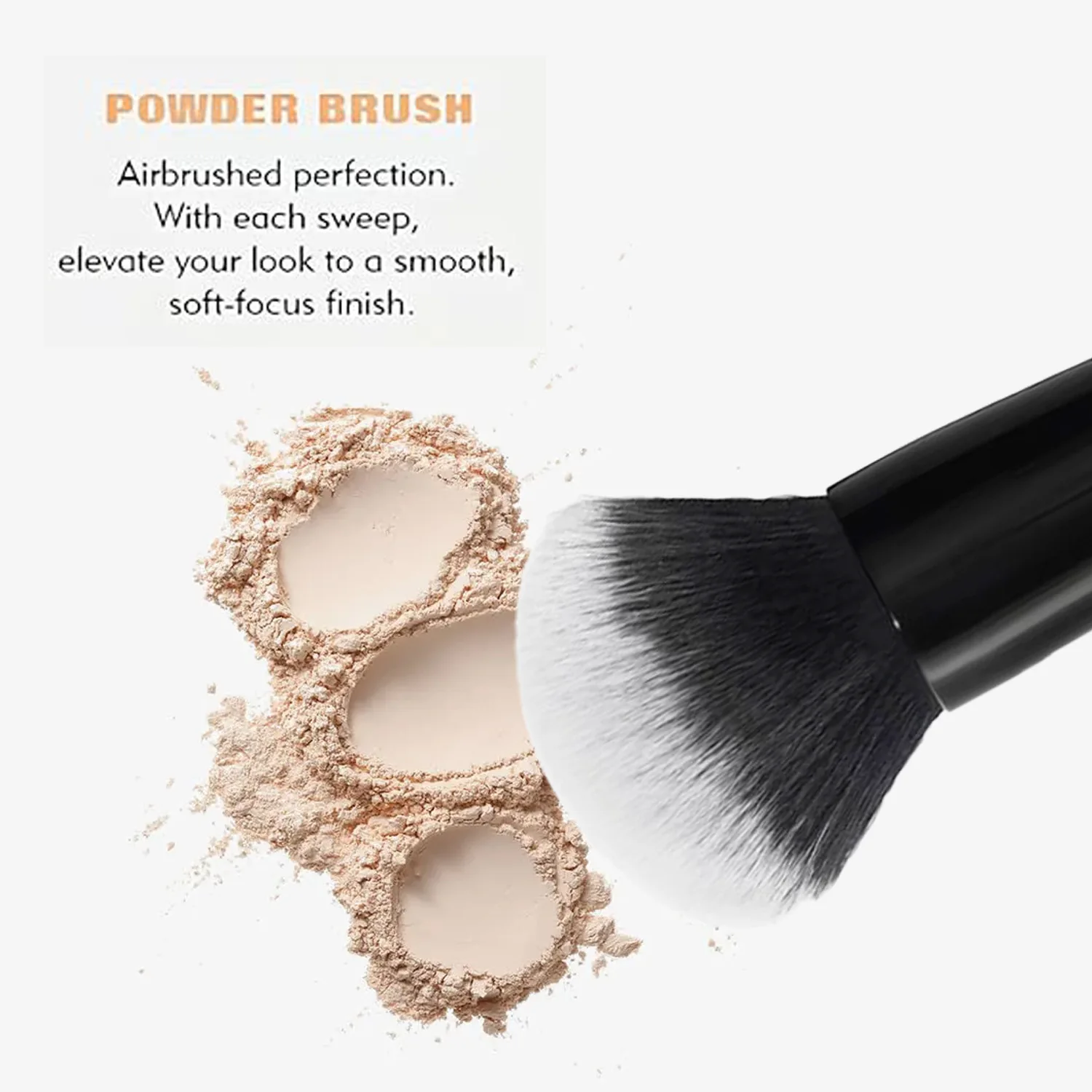 Pincel de maquiagem de cerdas macias de duas cabeças para blush e aplicação de contorno facial Ferramenta de beleza de peça única