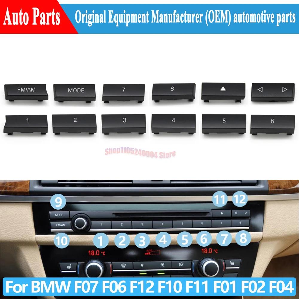 Für BMW 5 6 7 5GT Serie F10 F11 F06 F12 F13 F07 F01 F02 F04 Auto Armaturenbrett Radio CD Digital Player Schalter Bedienfeld Abdeckung